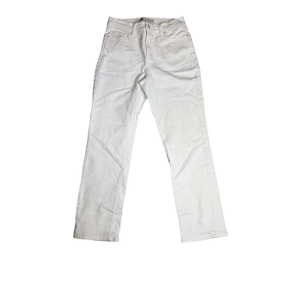 Levis White Jeans Womens Size 28 Perfectly Slimming 512 Straight Leg